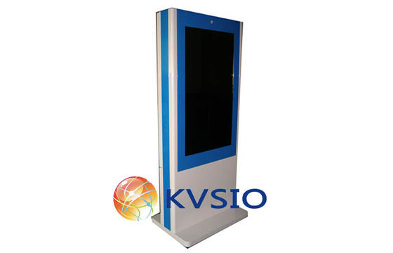 Openlucht het Schermkiosk die van de Vloer Bevindende Aanraking LCD Vertoningstribune adverteren